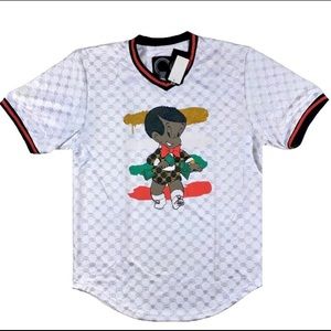 Men’s “Black Richie Rich” Shirt. Size Large.